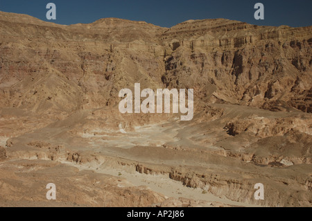 View of the entrance to the Coloured Canyon in Eygpt from the top of the canyon Stock Photo