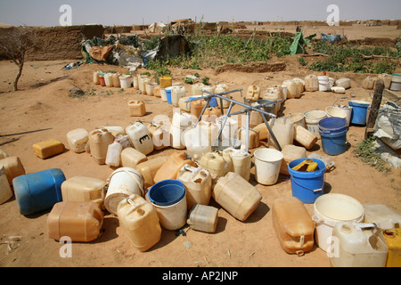 Watersupply as humanitarian aid Stock Photo