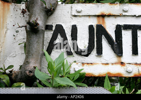 Old fashioned road signs near Taunton Somerset Stock Photo