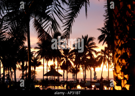 Hotel Resort in Khao Lak, sunset, Kao Lak, Thailand, Asia Stock Photo