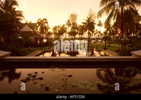 Hotel Resort in Khao Lak at sunset, Thailand, Asia Stock Photo