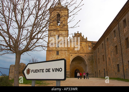 Camino de Santiago, former Benedictine monastery, Irache, Navarra, Spain Stock Photo