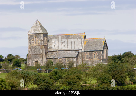 Delabole church in north Cornwall Stock Photo