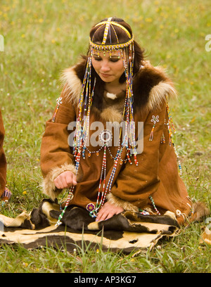 Koryak native people of Ossora village from Kamchatka peninsula, Russia Stock Photo