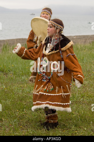 Koryak native people of Ossora village from Kamchatka peninsula, Russia Stock Photo