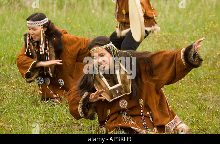 Koryak native people of Ossora village from Kamchatka peninsula, Russia Stock Photo