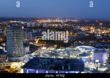 Birmingham city skyline showing Rotunda and Eastside Stock Photo