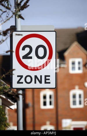 twenty 20 miles per hour mph road safety Stock Photo