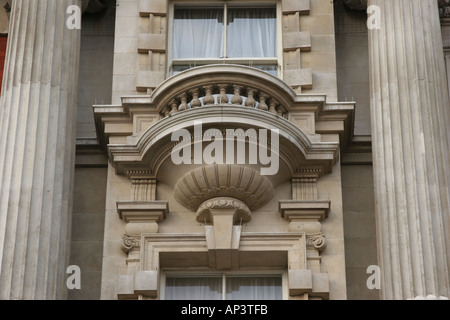 Stone balcony on the front of Admiralty House in London England Stock Photo