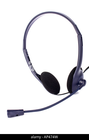 Phone Headset with isolated white background Stock Photo