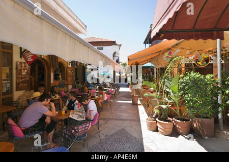 Street Cafe in Town Centre, Polis, North West Coast, Cyprus Stock Photo