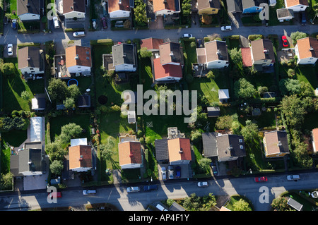 Aerial view of residential district, Gothenburg Stock Photo