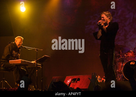 BRETT SCALLIONS sings for RAY MANZAREK RIDERS OF THE STORM with members of the band THE DOORS MONTEREY POP FESTIVAL 2007 Stock Photo