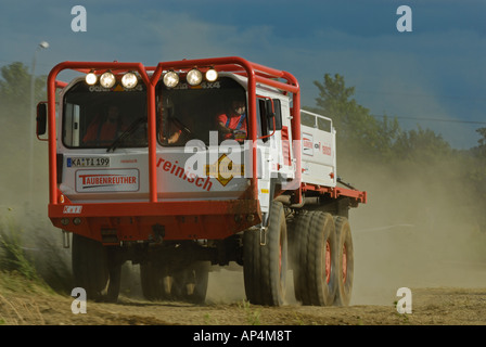 MAN Kat 6x6 rallye truck racing at the Rallye Dresden Breslau 2007. Stock Photo