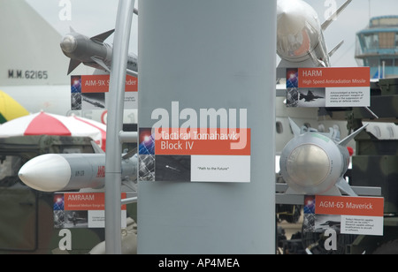 American Tomahawk missiles on display at the international Bourget airshow in France. Stock Photo
