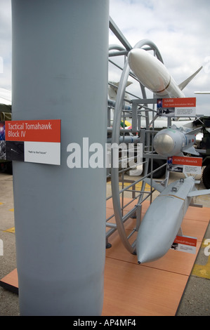 American Tomahawk missiles on display at the international Bourget airshow in France. Stock Photo