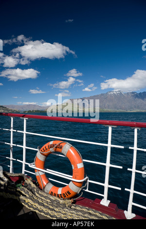 A View From The Tss Earnslaw Steamship, Lake Wakatipu, Queenstown, New 