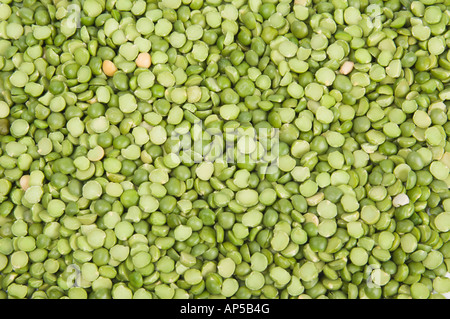 dry green split peas Stock Photo
