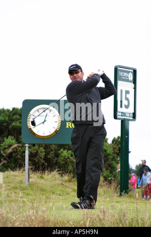 Nick Faldo Ryder Cup captain playing in the 2007 British golf Open Championship Stock Photo