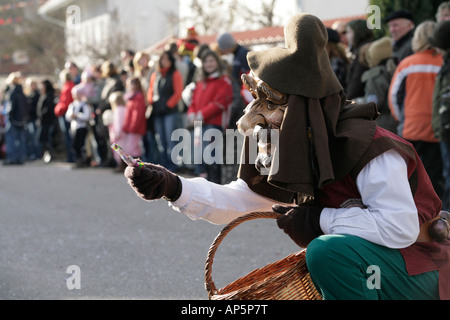 Swabian-Alemannic carnival in Ratzenried South Germany Stock Photo