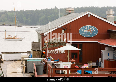 Holbrook's Lobster Wharf and Grille. Cundy Harbor, Maine. Stock Photo