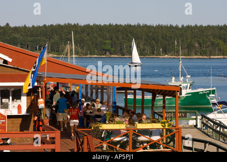 Holbrook's Lobster Wharf and Grille. Cundy Harbor, Maine. Stock Photo