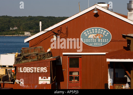 Holbrook's Lobster Wharf and Grille. Cundy Harbor, Maine. Stock Photo