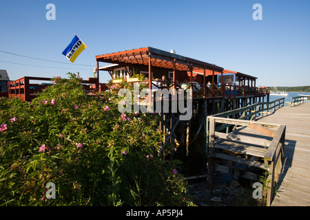 Holbrook's Lobster Wharf and Grille. Cundy Harbor, Maine. Stock Photo