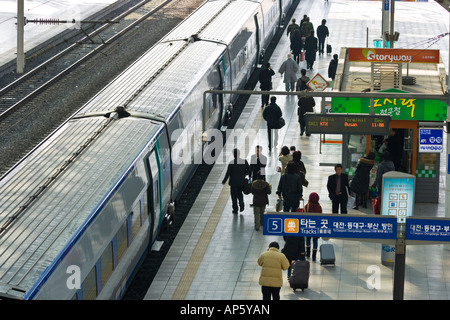 KTX Seoul Station Railroad Platform Seoul South Korea Stock Photo