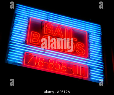 Bail Bondsman s office on Atlantic Ave in Brooklyn near the Brooklyn House of Detention Stock Photo