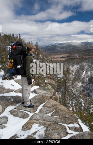 View of Mt. Washington from Zeacliff in New Hampshire's White Mountains.. Stock Photo