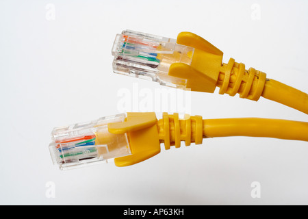 Two network cables Stock Photo