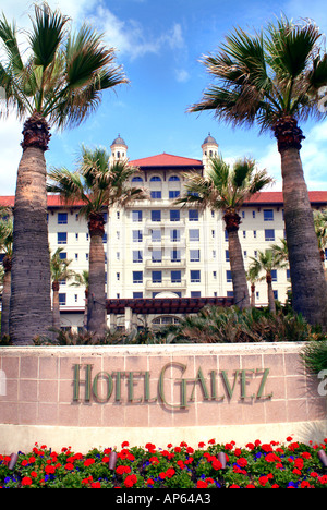 Hotel Galvez in Galveston Texas Stock Photo
