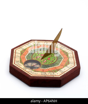 Sundial isolated on white background Stock Photo