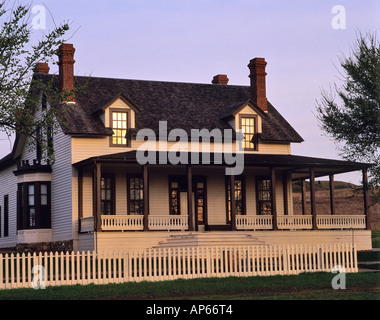 Fort Abraham Lincoln State Park in Mandan North Dakota Stock Photo