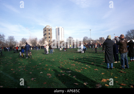 Hackney Tower Blocks Hackney Tower Block Demolition Stock Photo - Alamy