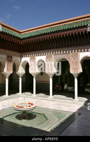 Morocco Marrakesh Villa des Orangers courtyard Stock Photo