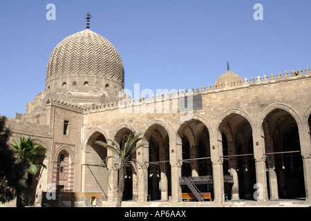 The Khanqah and Mausoleum, Mosque of Sultan Faraj Ibn Barquq,   Cairo , Egypt Stock Photo