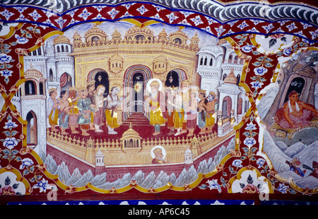 Amritsar India Baba Atol Tower Fresco Guru Nanak Sikh Stock Photo