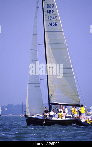 Yacht Racing Cowes Week Stock Photo