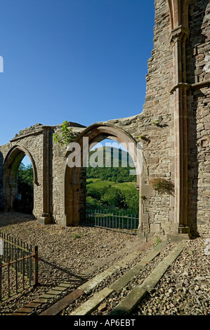 the ruin of Capel y Ffin Monastery church in the black Mts of mid wales Stock Photo