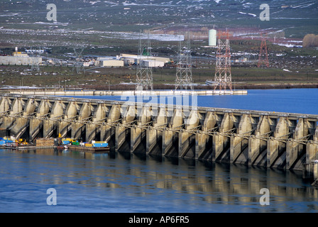 The Dalles Dam on the Columbia River Stock Photo