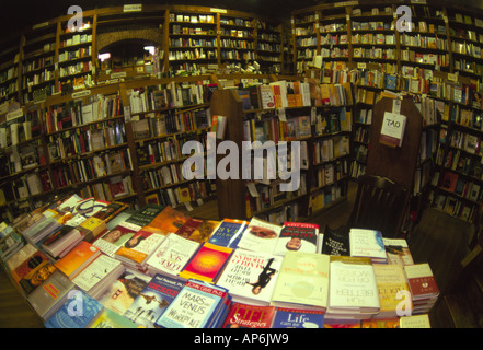 Interior of Elliott Bay Book Company (Fisheye), Seattle, Washington, United States, US. Stock Photo