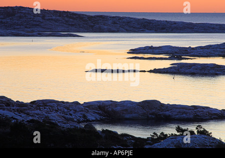 Coastal landscape at Särö Västerskog, Halland, Sweden Stock Photo