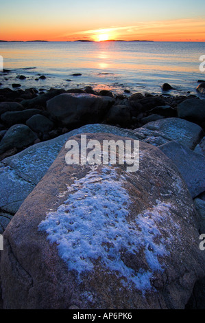 Coastal landscape at Särö Västerskog, Halland, Sweden Stock Photo