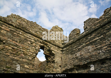 Castle Sween ruins, Knapdale, Argyll and Bute, Scotland Stock Photo