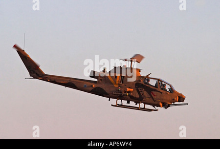 Israeli Air force helicopter Bell AH 1F Cobra in flight Stock Photo