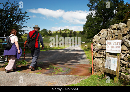 Walking Carreg Cennen Castle Stock Photo