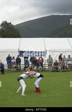 Traditional Cumberland wrestling, Grasmere Show 2006 Stock Photo