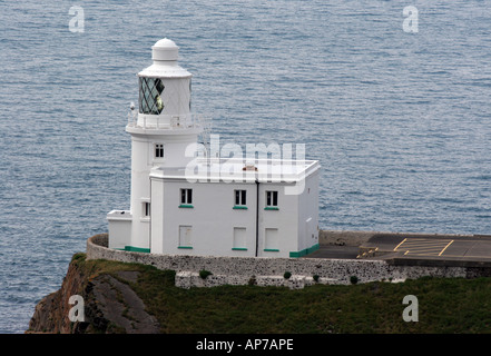 The Lighthouse at Hartland Point in North West Devon Stock Photo